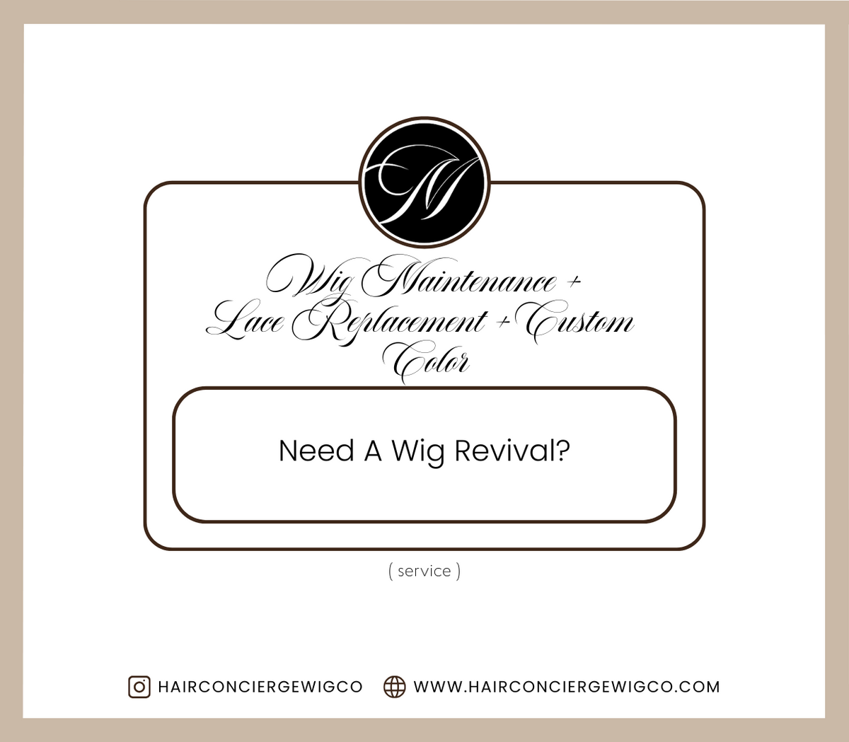 Wig Maintenance + Lace Replacement + Color